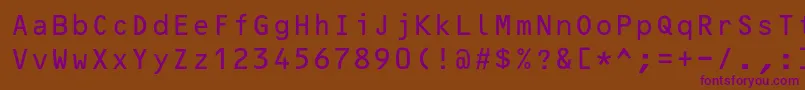 Шрифт OcrBcyr – фиолетовые шрифты на коричневом фоне
