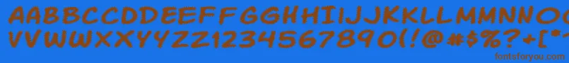 Подробнее о шрифте Komikatr Шрифт Komikatr – коричневые шрифты на синем фоне
