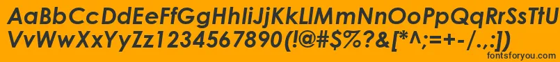 CenturyGothicРџРѕР»СѓР¶РёСЂРЅС‹Р№РљСѓСЂСЃРёРІ Font – Black Fonts on Orange Background