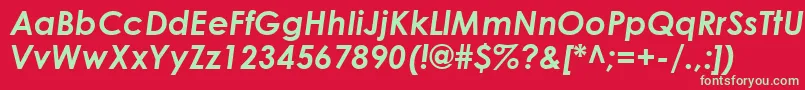 CenturyGothicРџРѕР»СѓР¶РёСЂРЅС‹Р№РљСѓСЂСЃРёРІ Font – Green Fonts on Red Background