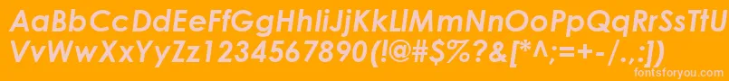 フォントCenturyGothicРџРѕР»СѓР¶РёСЂРЅС‹Р№РљСѓСЂСЃРёРІ – オレンジの背景にピンクのフォント