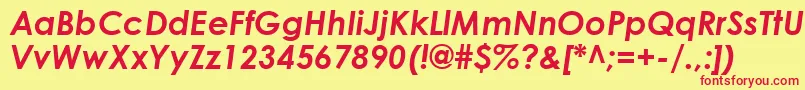 CenturyGothicРџРѕР»СѓР¶РёСЂРЅС‹Р№РљСѓСЂСЃРёРІ Font – Red Fonts on Yellow Background
