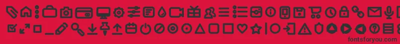 AristotelicaIconsDemiboldTrial Font – Black Fonts on Red Background