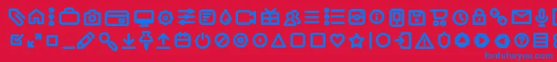 AristotelicaIconsDemiboldTrial Font – Blue Fonts on Red Background