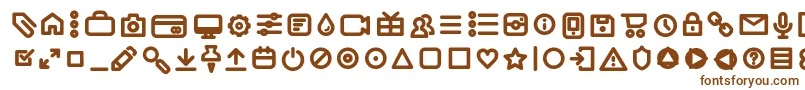 Шрифт AristotelicaIconsDemiboldTrial – коричневые шрифты на белом фоне