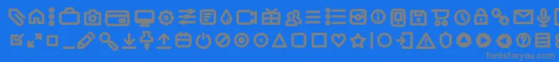 AristotelicaIconsDemiboldTrial Font – Gray Fonts on Blue Background