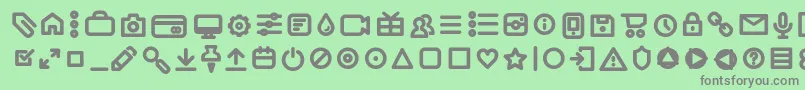 AristotelicaIconsDemiboldTrial Font – Gray Fonts on Green Background