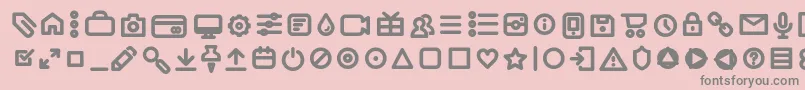 AristotelicaIconsDemiboldTrial Font – Gray Fonts on Pink Background