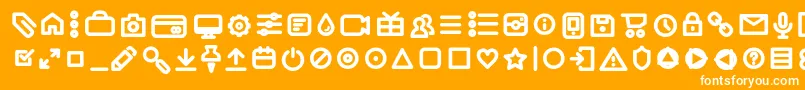 AristotelicaIconsDemiboldTrial Font – White Fonts on Orange Background