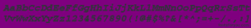 フォントCourierpsРџРѕР»СѓР¶РёСЂРЅС‹Р№Oblique – 紫の背景に黒い文字