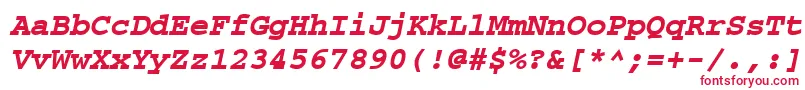 CourierpsРџРѕР»СѓР¶РёСЂРЅС‹Р№Oblique Font – Red Fonts
