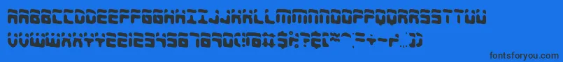 4shadow Font – Black Fonts on Blue Background