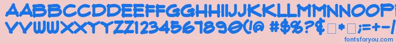 FluxArchitectBold Font – Blue Fonts on Pink Background