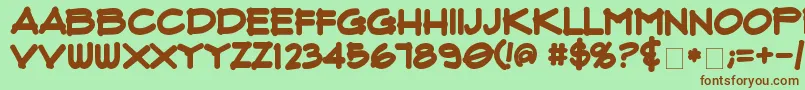 FluxArchitectBold Font – Brown Fonts on Green Background