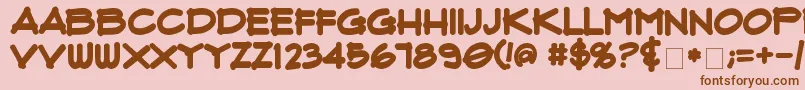 FluxArchitectBold Font – Brown Fonts on Pink Background