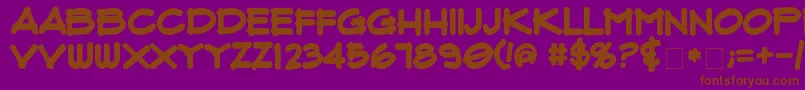 FluxArchitectBold Font – Brown Fonts on Purple Background