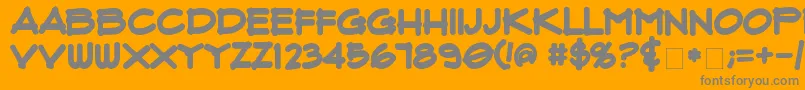 FluxArchitectBold-Schriftart – Graue Schriften auf orangefarbenem Hintergrund