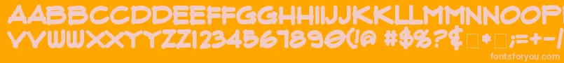 FluxArchitectBold Font – Pink Fonts on Orange Background