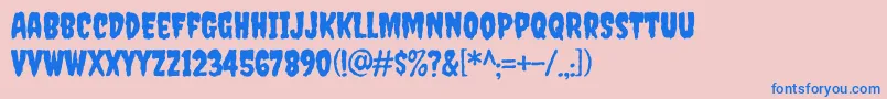 CreepsterRegular Font – Blue Fonts on Pink Background