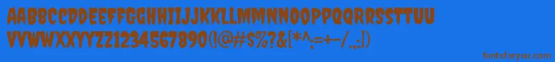 CreepsterRegular Font – Brown Fonts on Blue Background
