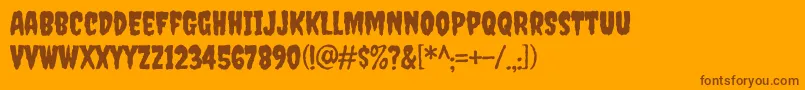 CreepsterRegular Font – Brown Fonts on Orange Background