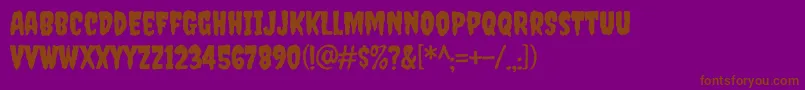CreepsterRegular Font – Brown Fonts on Purple Background