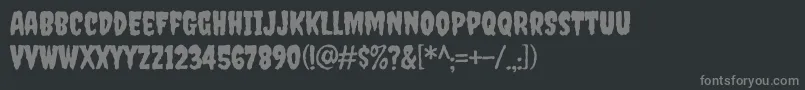 CreepsterRegular-Schriftart – Graue Schriften auf schwarzem Hintergrund