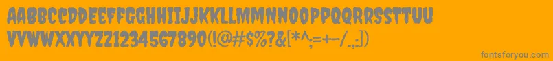 CreepsterRegular Font – Gray Fonts on Orange Background