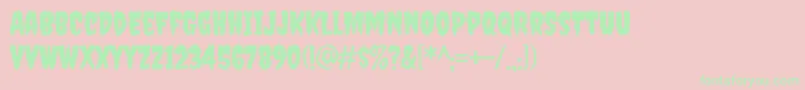 CreepsterRegular-Schriftart – Grüne Schriften auf rosa Hintergrund