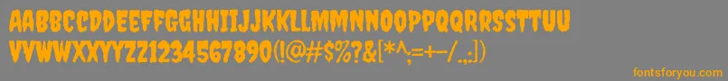 CreepsterRegular Font – Orange Fonts on Gray Background