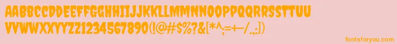 CreepsterRegular Font – Orange Fonts on Pink Background