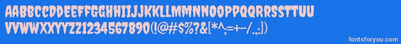 CreepsterRegular Font – Pink Fonts on Blue Background
