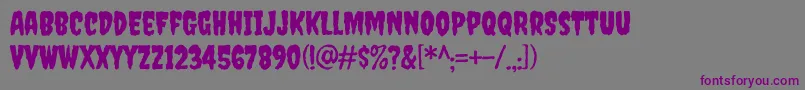 Шрифт CreepsterRegular – фиолетовые шрифты на сером фоне