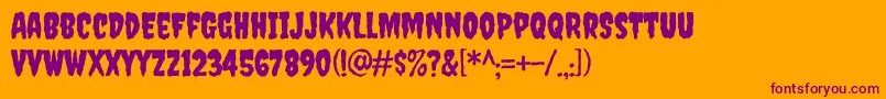 CreepsterRegular Font – Purple Fonts on Orange Background