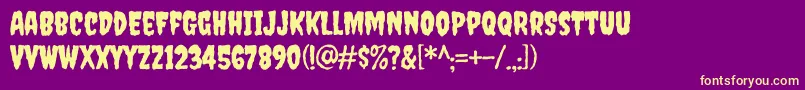 CreepsterRegular Font – Yellow Fonts on Purple Background