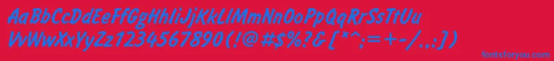 Informett Font – Blue Fonts on Red Background