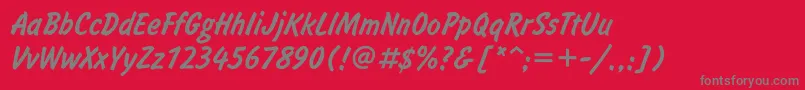 Informett Font – Gray Fonts on Red Background
