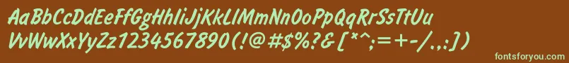 Informett Font – Green Fonts on Brown Background