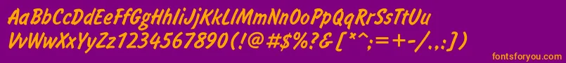 Шрифт Informett – оранжевые шрифты на фиолетовом фоне