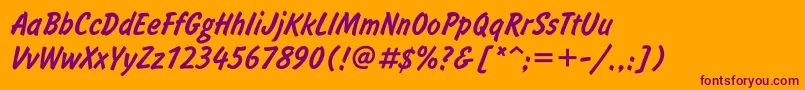 Informett Font – Purple Fonts on Orange Background