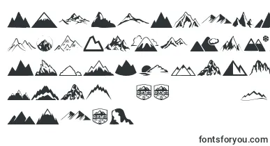 Mountain font – Fonts Icons