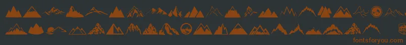 Mountain Font – Brown Fonts on Black Background