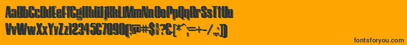 HostilShadow Font – Black Fonts on Orange Background