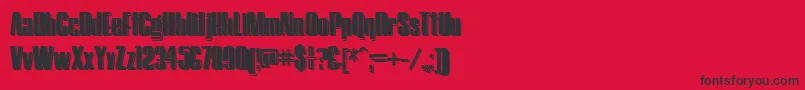 フォントHostilShadow – 赤い背景に黒い文字