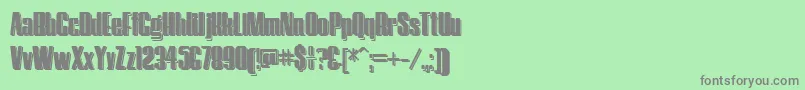 HostilShadow Font – Gray Fonts on Green Background