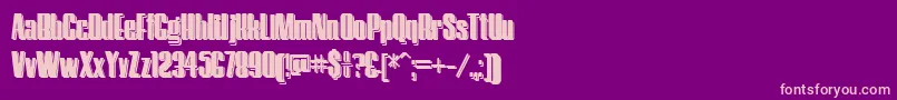 HostilShadow Font – Pink Fonts on Purple Background