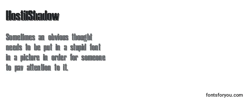 Schriftart HostilShadow