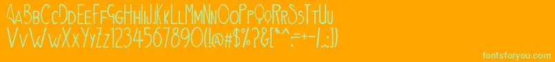 Шрифт Aiden – зелёные шрифты на оранжевом фоне