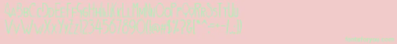 Aiden Font – Green Fonts on Pink Background