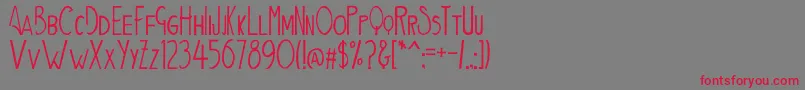 Aiden Font – Red Fonts on Gray Background
